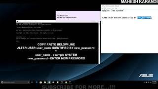 FIX :ORA-01017: invalid username/password; logon denied | DONATE PLEASE