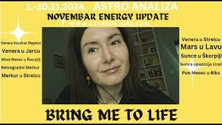 NOVEMBAR ENERGY UPDATE 1.-30.11.2024. BRING ME TO LIFE analiza mesečnih tranzita