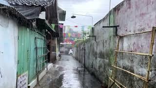 Walking in Rain & Enjoy Raindrops in the Village | ASMR Rain sounds for sleep.