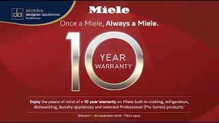 Miele 10 Year Warranty | Stocks Designer Appliances