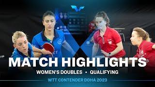 Giorgia P./Debora V. vs Katarzyna W./Anna W. | WD Qual | WTT Contender Doha 2023