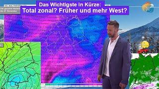 Das Wichtigste in Kürze: Schon diese Woche mehr Zonalisierung. Unsicherheiten bei Schnee & Frost.