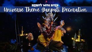 Universe Theme Ganpati Decoration | Easy Ganpati Decoration | Decoration 2024 | Beauty With Bites