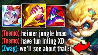 This Teemo trash talks me for playing Heimer jungle... so I had to shut him up