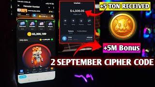 Hamster Kombat Daily Cipher Code 2 September | Hamster Kombat Daily Combo 2 September |Cipher Code