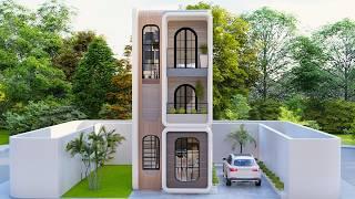 (4x7 Meters) Small House | Two Storey Tiny House Design | 2 Bedroom | House Design Ideas