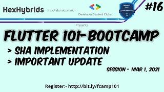 Flutter 101-Bootcamp(1080p) | Session-16 | HexHybrids