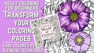 How to Transform Your Coloring Pages | From “Flat” to 3-Dimensional | Black Widow Colored Pencils