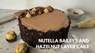 Nutella, Baileys and hazelnut chiffon layer cake | Tutorial & Recipe | One Clumsy Baker