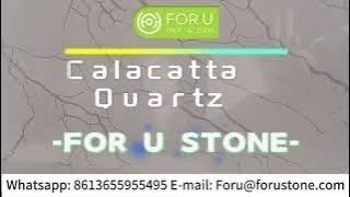 Artificial White Calacatta Quartz Slabs -FOR U STONE #quartz #quartzslabs #calacatta  #forustone