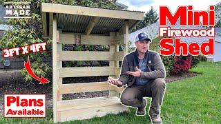 How To Build A Small Firewood Storage Shed / Fire Pit Wood Storage / DIY Firewood Shed