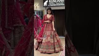 From Kundans bridal couture Chandni chowk Delhi best bridal lehenga collection ️#wedding #lehenga