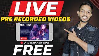 How To Live Stream Pre-Recorded Video On YouTube FREE 2023 | Record Video ko live stream kaise Kare