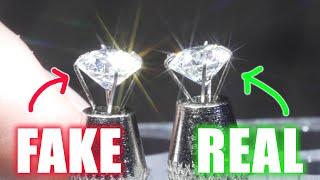 How To Tell If A Diamond Is REAL or FAKE at Home Without a Tester! Lab Natural Zirconia Moissanite