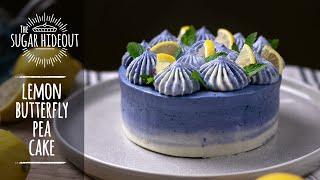 Lemon Butterfly Pea Cake