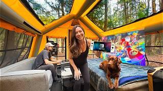 Luxury Camping And Gaming In Inflatable Cabin