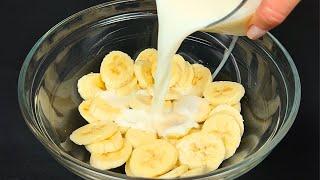 Beat milk with banana! The most delicious Italian dessert in 5 minutes! No baking!