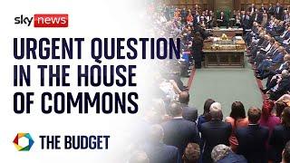 House of Commons live: Urgent Question on briefings to the media ahead of the budget