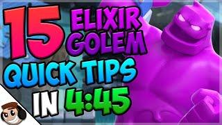 15 QUICK Tips About: Elixir Golem| Clash Royale