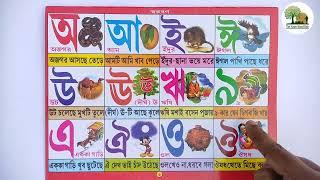 Bangla Bornomala। Bangla Soroborno। স্বরবর্ণ -অ আ। Bengali Alphabet। The Nature School Kids।