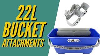 Window cleaning bucket attachments