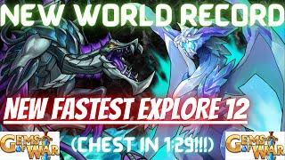 NEW WORLD RECORD Explore 12 TEAM speedrun / Gems of War 2023 FASTEST Explore 12 team in the game RN