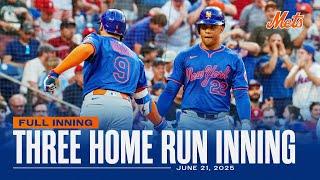 Mets Hit Back-To-Back-To-Back Home Runs | FULL INNING