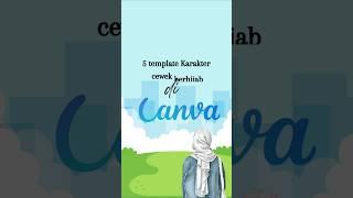 Template cewek hijan di canva #belajar #template