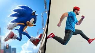 Stunts From SONIC Superstars IN REAL LIFE!!