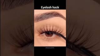 Easy eyelash hack #shorts #viralshorts #viralvideo #ytshorts #fashion #makeup #eyelashes #hack