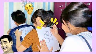 DRAW ON MY BACK CHALLENGE!!! i drew a butterfly and u won’t have any idea what they had drawn!