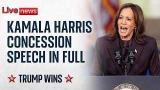 Kamala Harris delivers concession speech after 2024 US election defeat - Watch in full