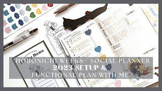 Hobonichi weeks 2023 Smooth setup & functional plan with me | sweet pink | paperjoyph