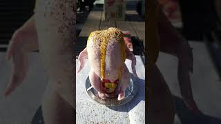 캠핑 바베큐 닭 구이 ( 1박2일 이승기 치킨 ) Beer can chicken Barbecue #shorts