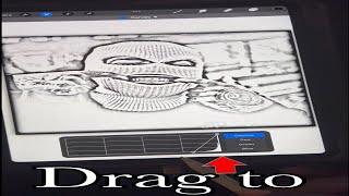 How to turn any image to a tattoo stencil in procreate  less than 1 minute #short #tattoos #art