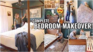 COMPLETE BEDROOM MAKEOVER!! BEFORE & AFTER GUEST BEDROOM MAKEOVER