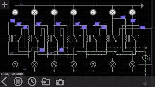 A relay cascade I designed in the 90s.