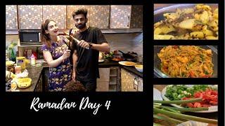 Ramadan Day 4 with new member| Iftari leftovers |Aloo fried in Sehri |spaghetti in Iftari |