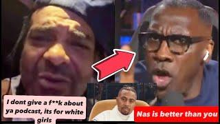Jim Jones CRASHES OUT On Shannon Sharpe For CONFRONTING Him Over NAS COMPARISON