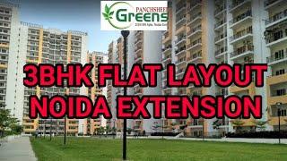 Panchsheel Greens Noida Extension - 3BHK Flat Layout Greater Noida West !