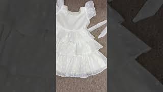 DIY Baby Frock Cutting & Stitching | Ruffle dress for 2-3 years old | Wedding or Birthday dress |