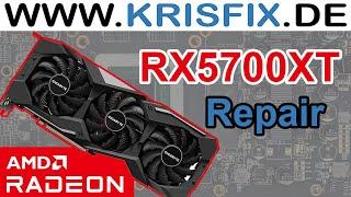 Gigabyte RX 5700XT graphics card Repair [Crash under Load] #amd #gpurepair