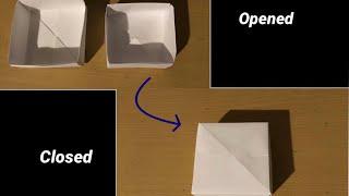 How To Make a Origami Paper Box With a Lid