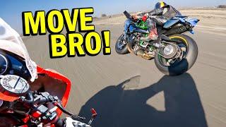 FAST AF R6 TAUNTS Ninja H2 at RACE TRACK! [ONBOARD YAMAHA] #MaxyDaily