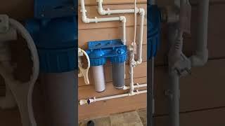 Обустроили водоснабжение частного дома из колодца в Наро-Фоминском районе. Установили септик Топас.