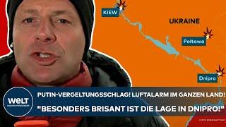 PUTINS KRIEG: Russen-Attacke! "Besonders brisant ist die Lage in Dnipro!" Luftalarm im ganzen Land!