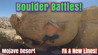 Boulder Battles: Bouldering "Silent Assassin" - First Ascent/New lines - Mojave Desert, California