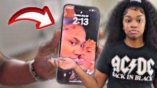 I PUT MY EX AS MY LOCKSCREEN PRANK ON @TheKayDanielle !!! *SHE BLOCKED ME*