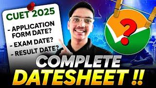 CUET 2025 Date Sheet OUT? Application Form Date? Exam Date? Result Date? 