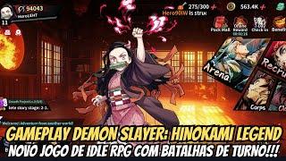 ⭐GAMEPLAY DEMON SLAYER: HINOKAMI LEGEND NOVO JOGO DE RPG DE TURNO PARA CELULAR!!!⭐